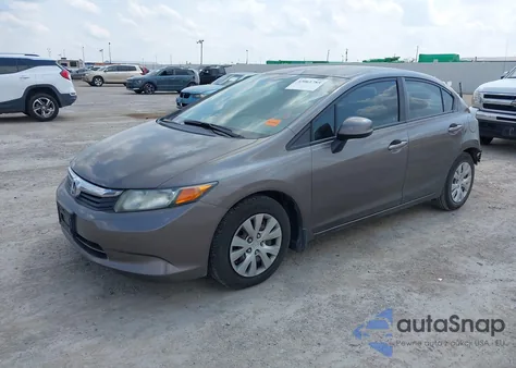 2012 Honda Civic Lx z USA, uszkodzony, nr VIN 2HGFB2F50CH607035
